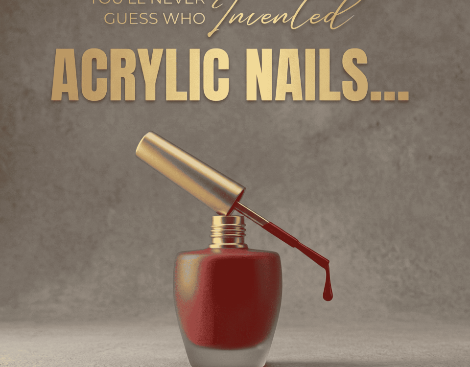 A close-up of colorful acrylic nails with artistic designs.