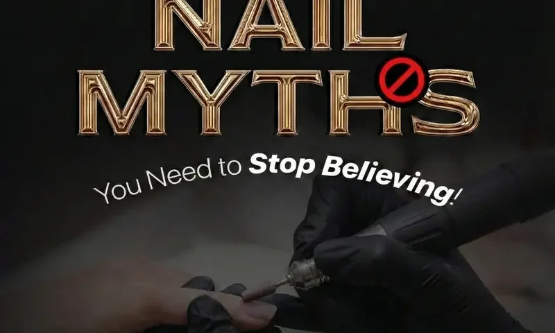A person performing a manicure, illustrating the debunking of nail myths.